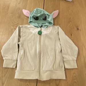 DISNEY THE MANDALORIAN BABY YODA ZIP UP HOODIE SWEATER SIZE XS Boys, Girl